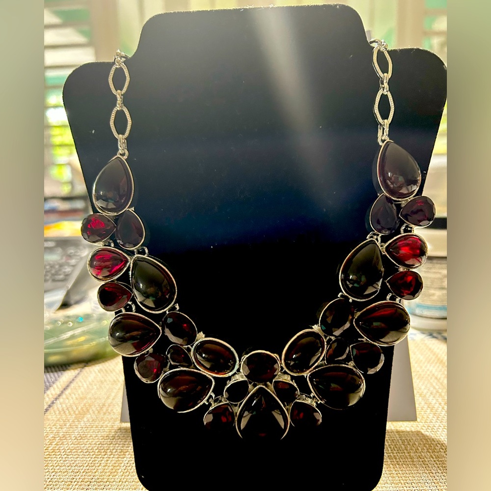 Cabochon & Crystal Necklace